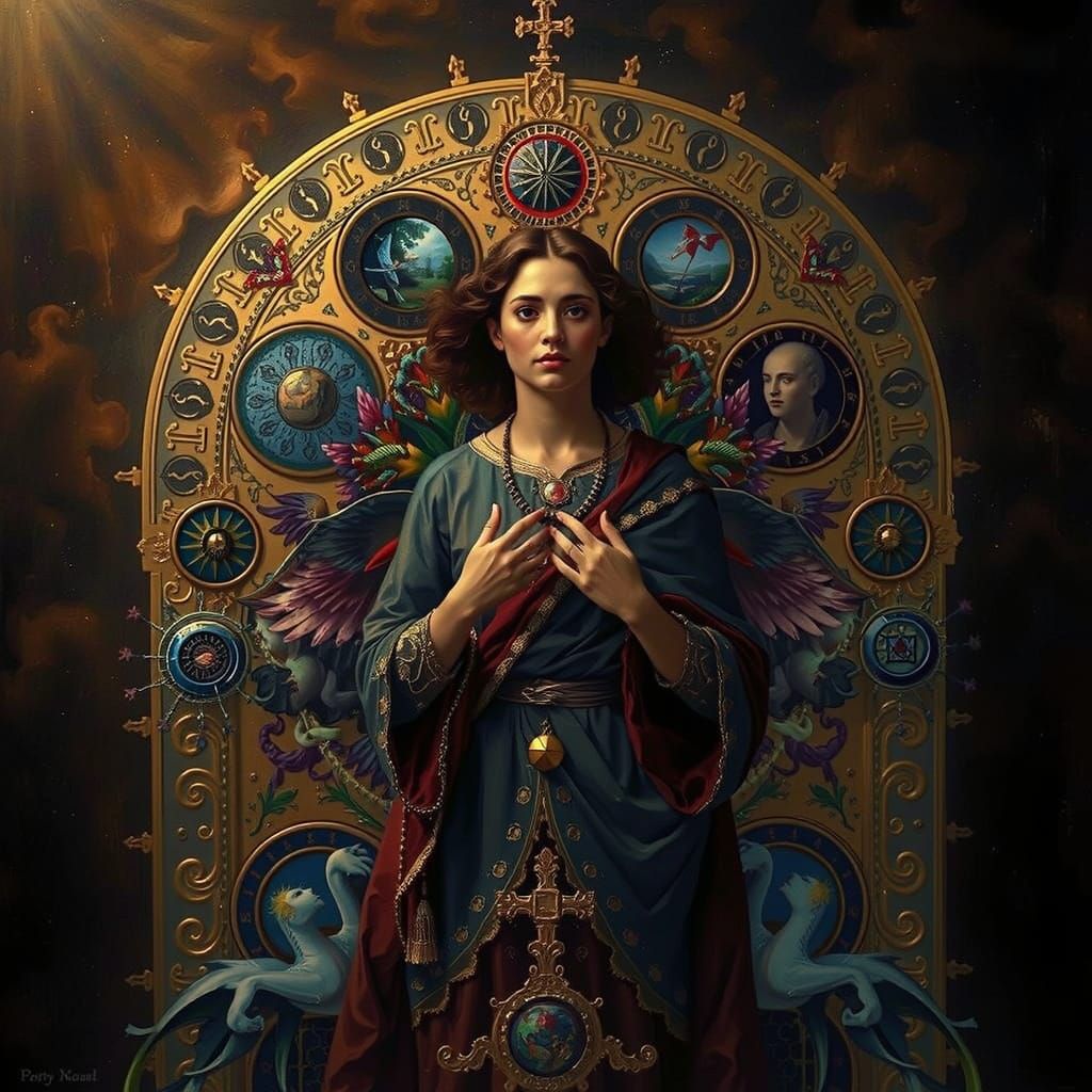 Masterpiece Painting of Beauty and Truth