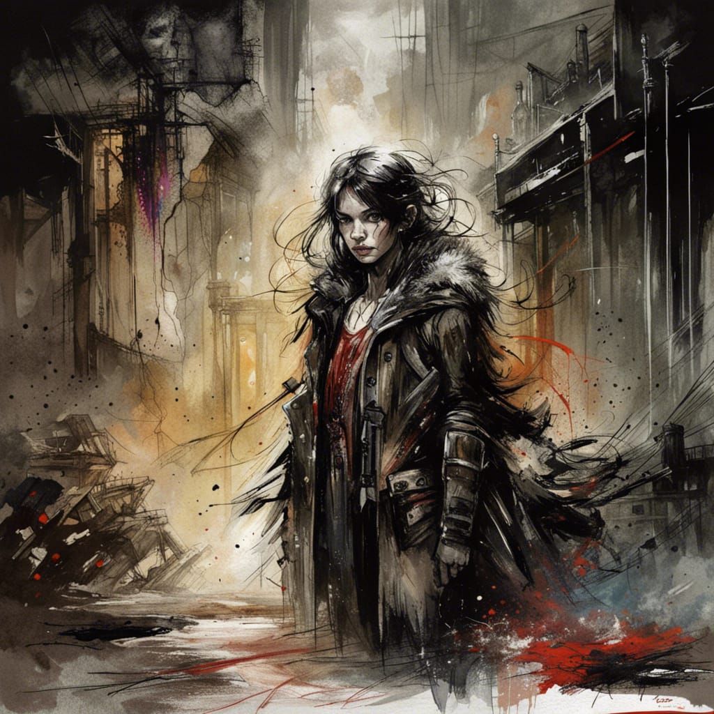 Surreal Portrait in Mixed Artistic Styles