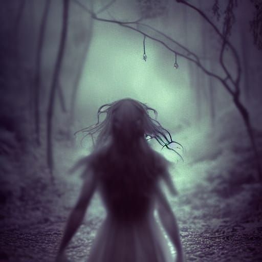 Ominous Portrait in Soft Focus, Elegant Fantasy Art