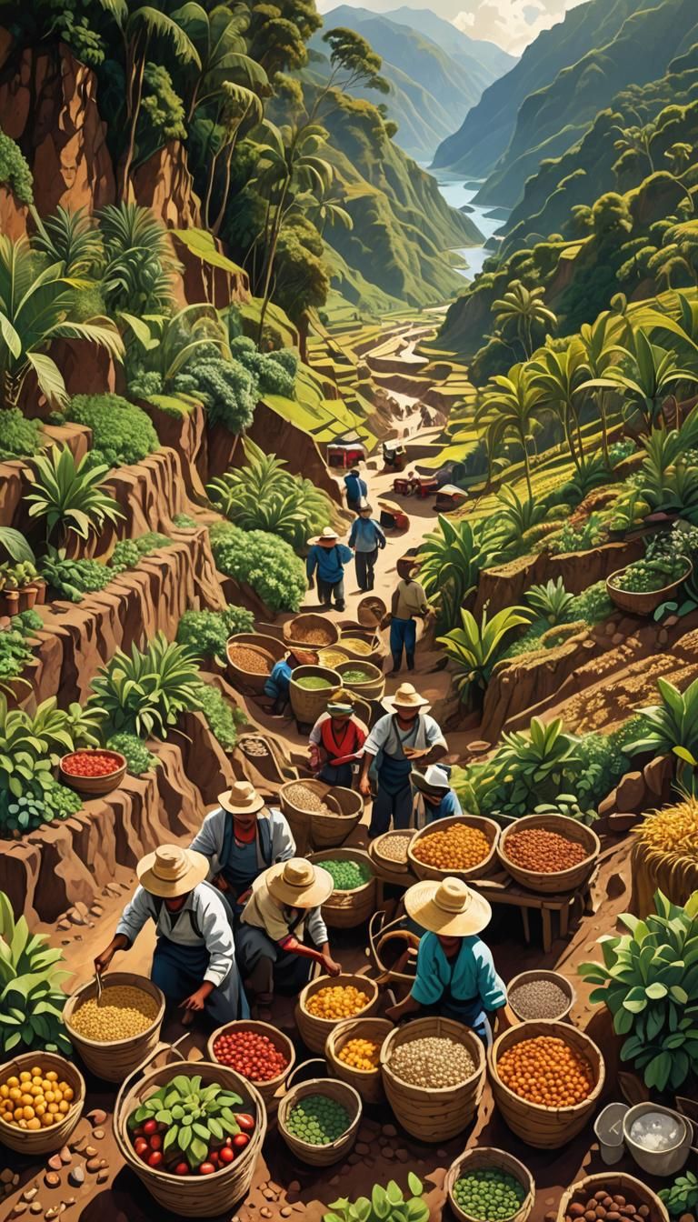 Peru's Thriving Economy: A Vibrant Digital Art Piece