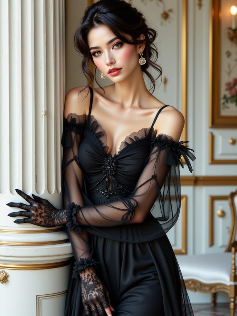 Korean Model in Haute Couture Mansion