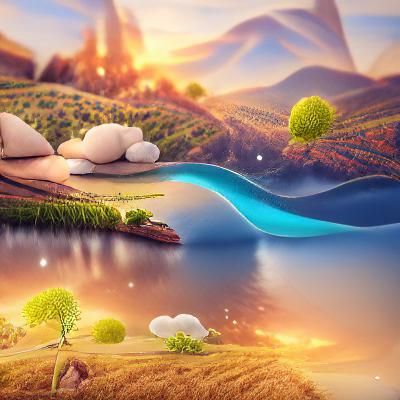 Enchanting Storybook Land Illustration