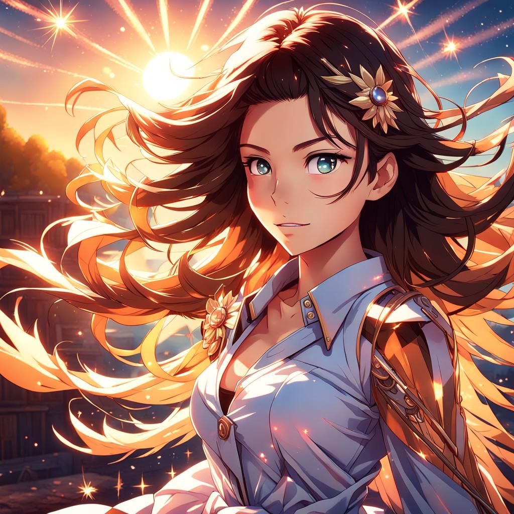 Angela Montenegro as Anime Character in Manga Style