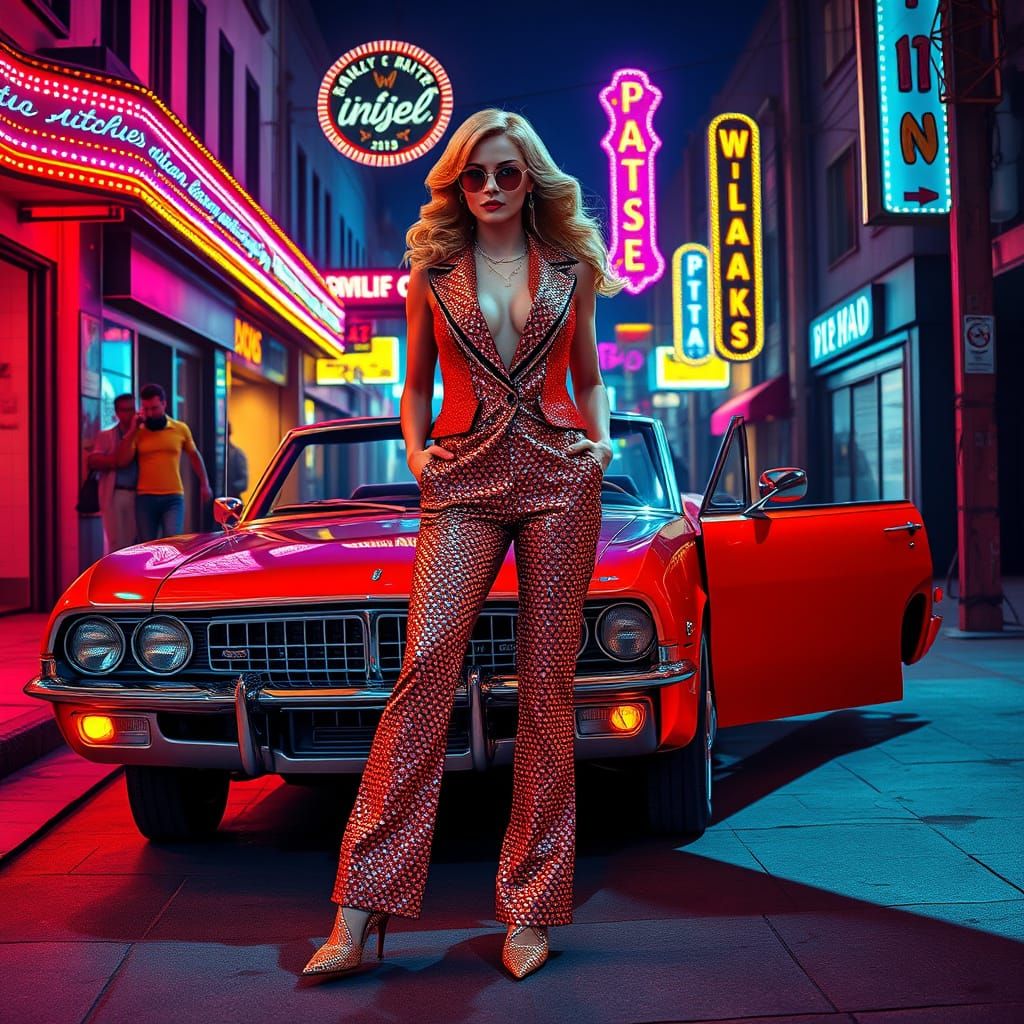 Glittering Glamour Goddess Descends from Vintage 70s Luxury ...