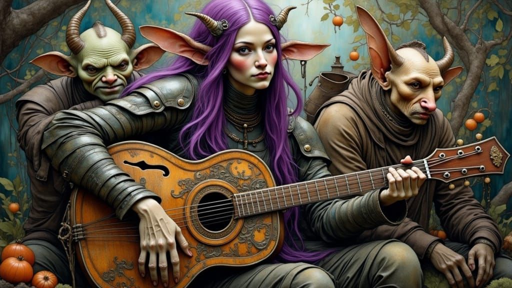 Female Goblin's Whimsical Jam Session