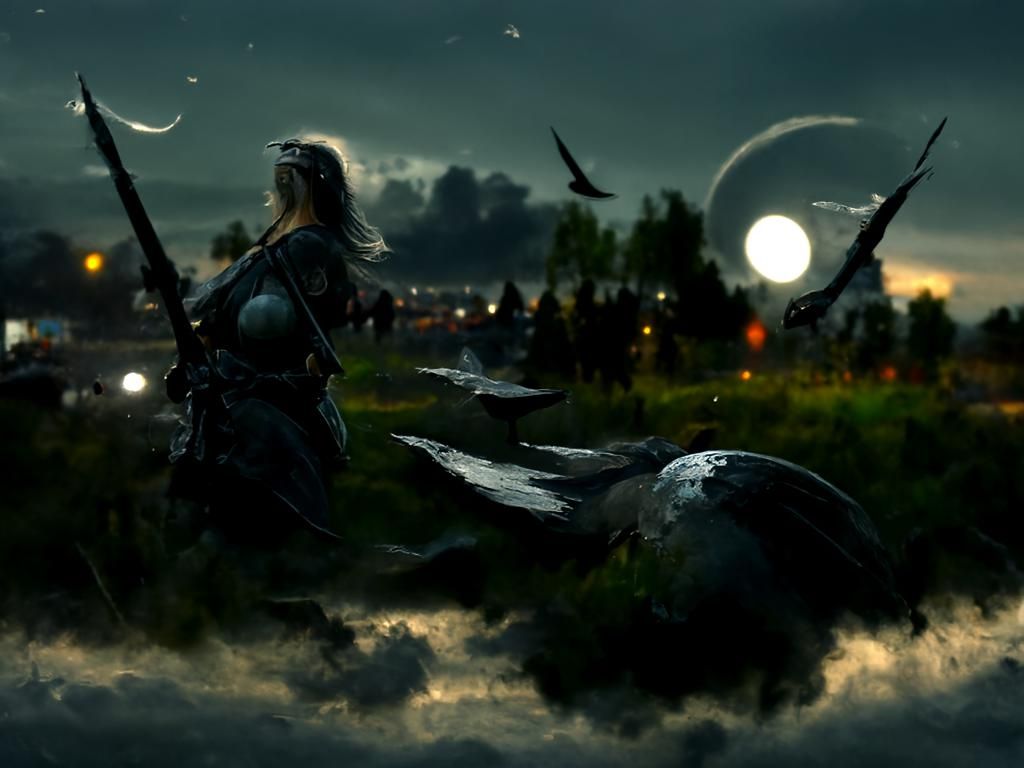 Viking Shield Maiden on Battlefield