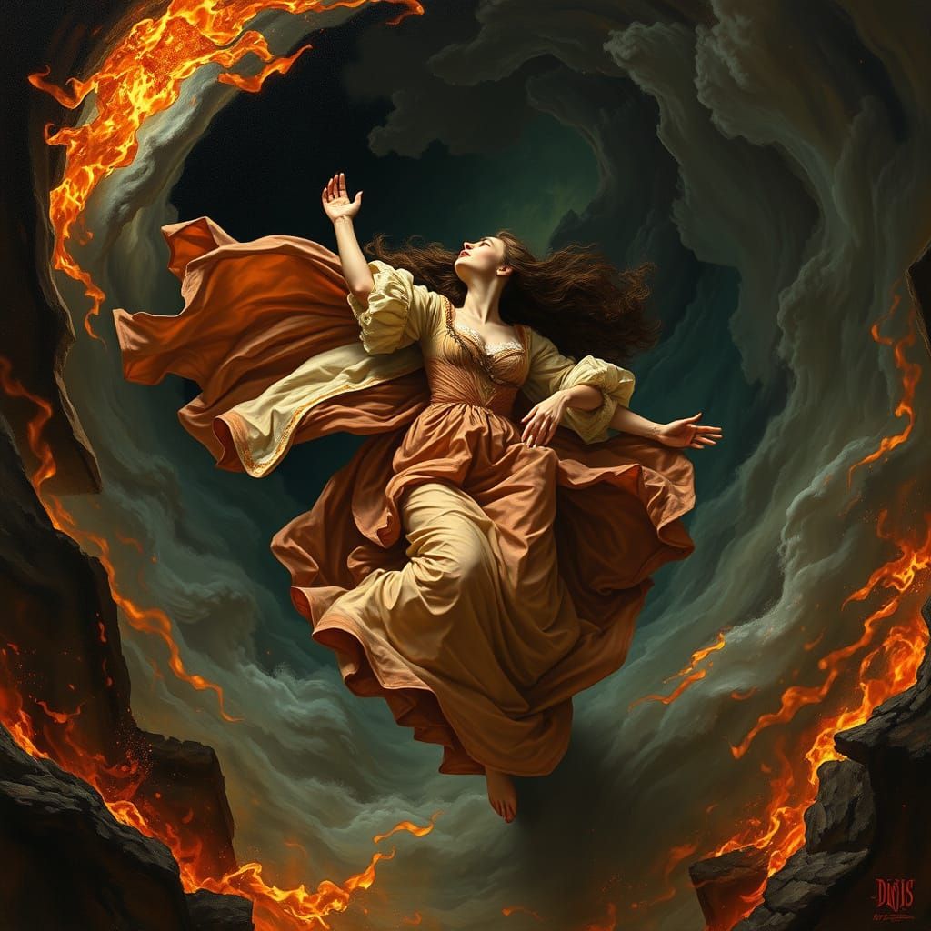 Francesca in the Whirlwind of Hell's Second Circle, Renaissa...