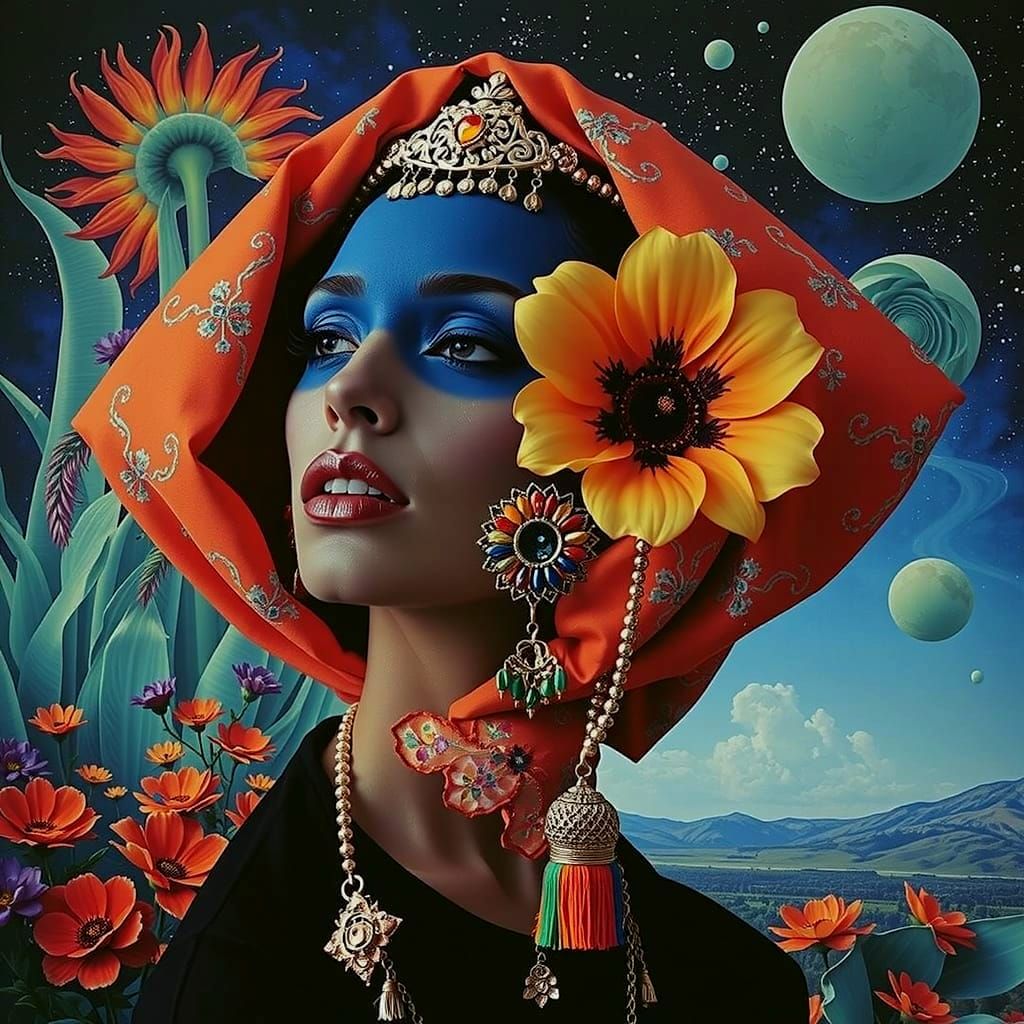 Psychedelic Garden Dream in Bold Colors