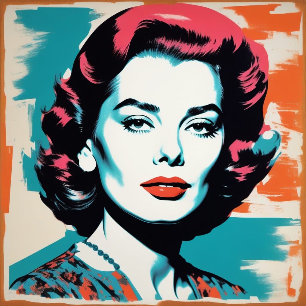Warhol-Inspired Pop Art of 1950s Hollywood Star