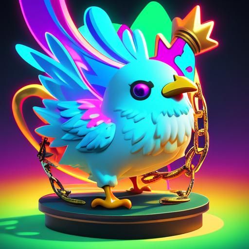 Triumphant Chicken Nugget in Pop Surrealism Style