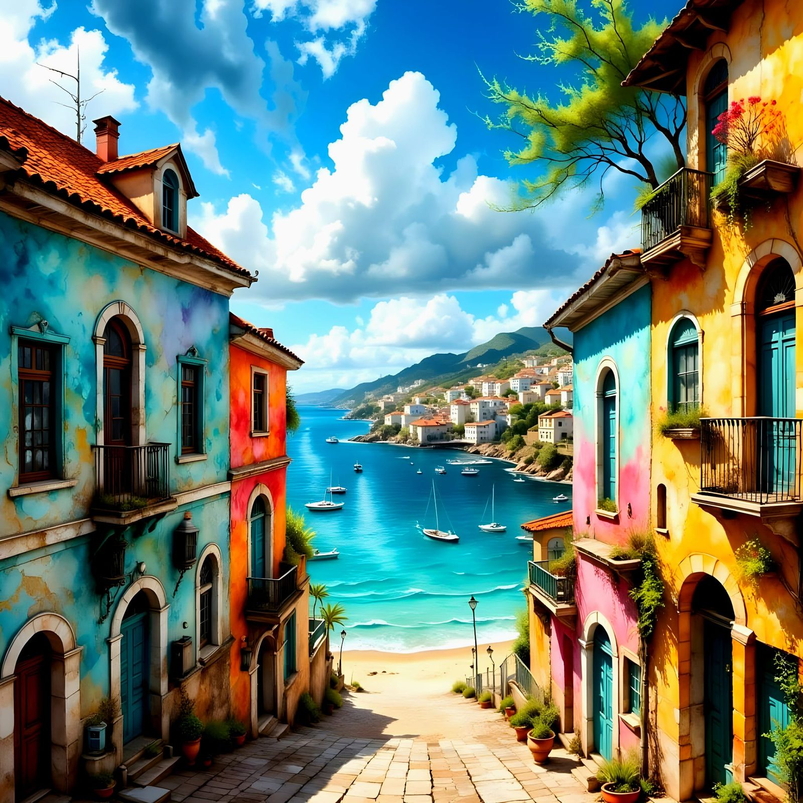 Vibrant San Juan, Puerto Rico: Cobblestone Streets and Prist...