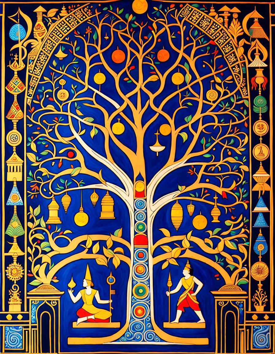 Sacred Geometry, Sefirot the Tree of Life in Oriental Style