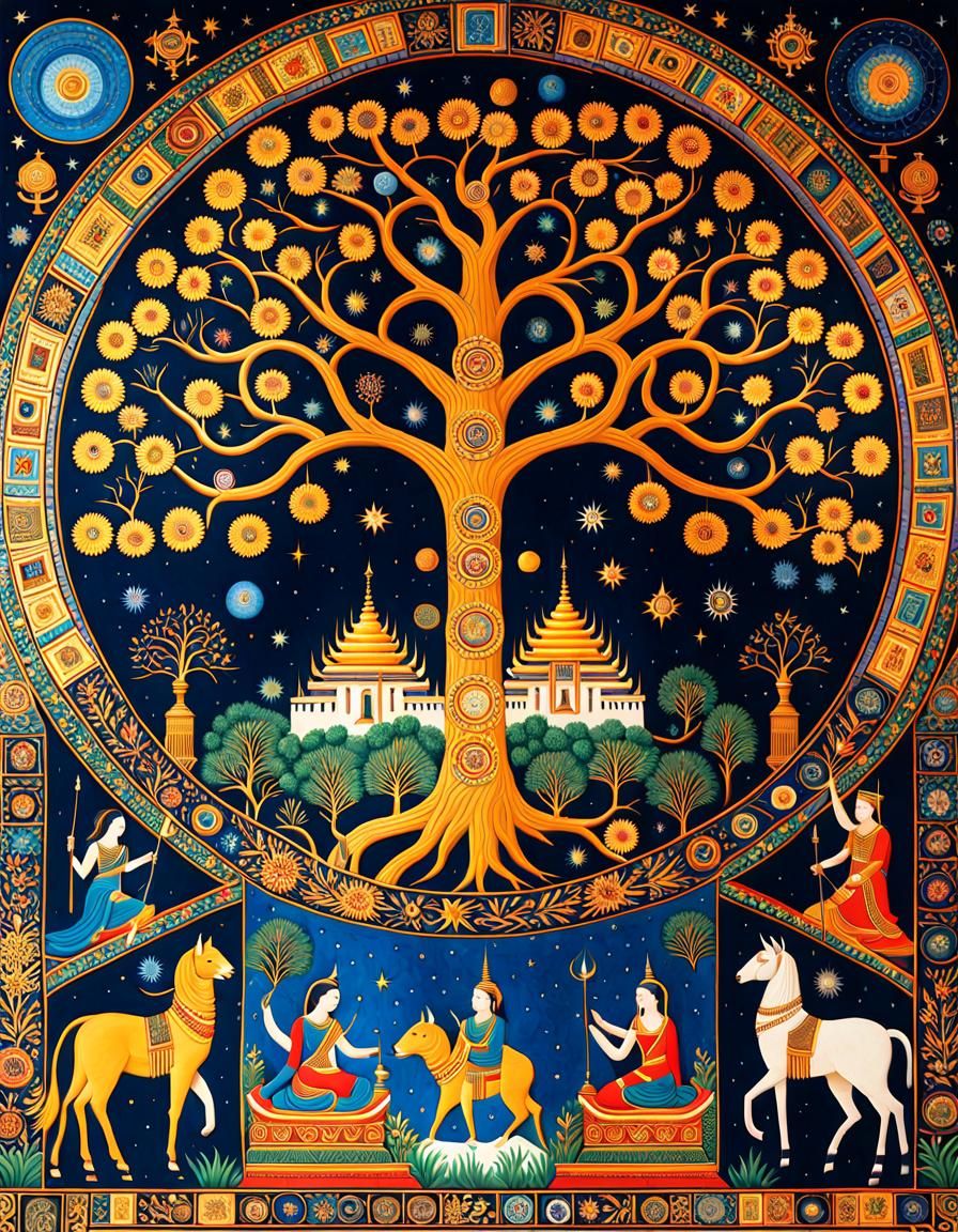 Sacred Geometry, Sefirot the Tree of Life in Oriental Style