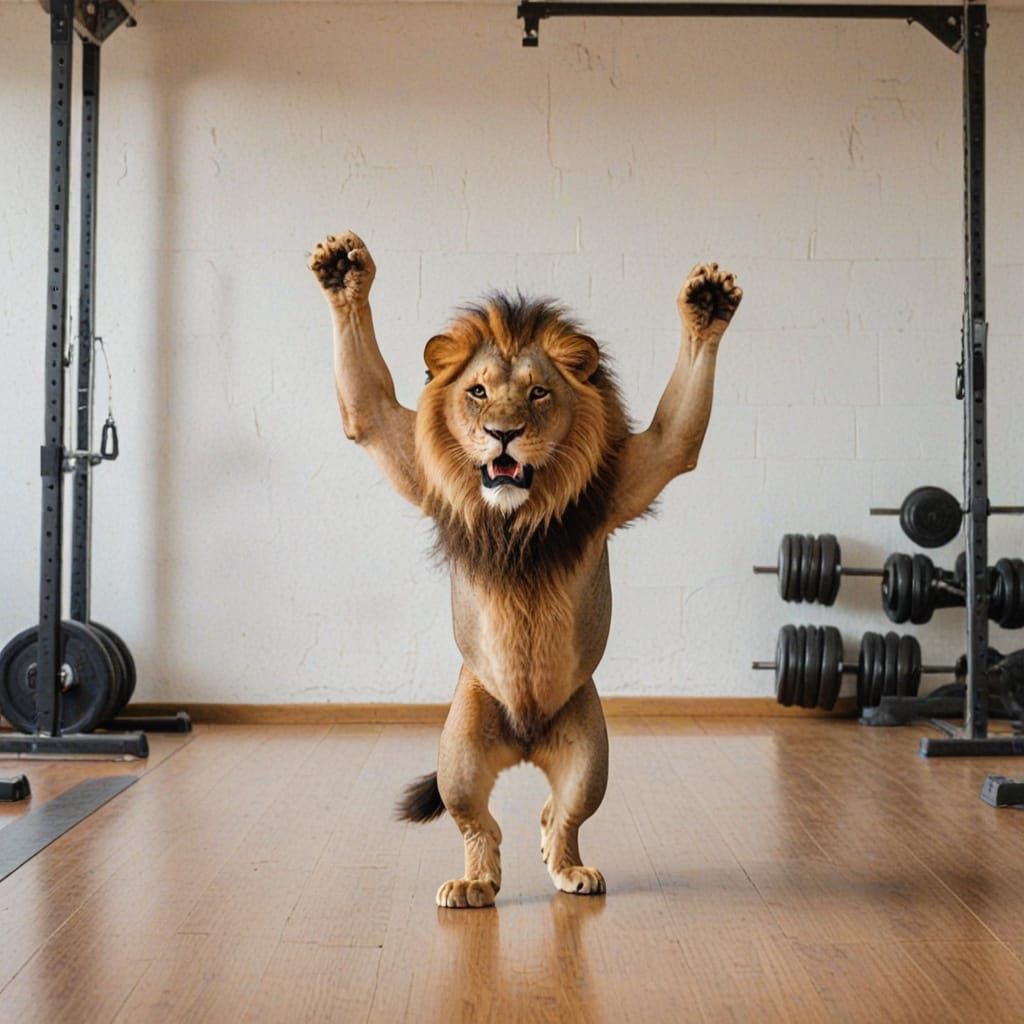 Lion Cartwheel Gymnast