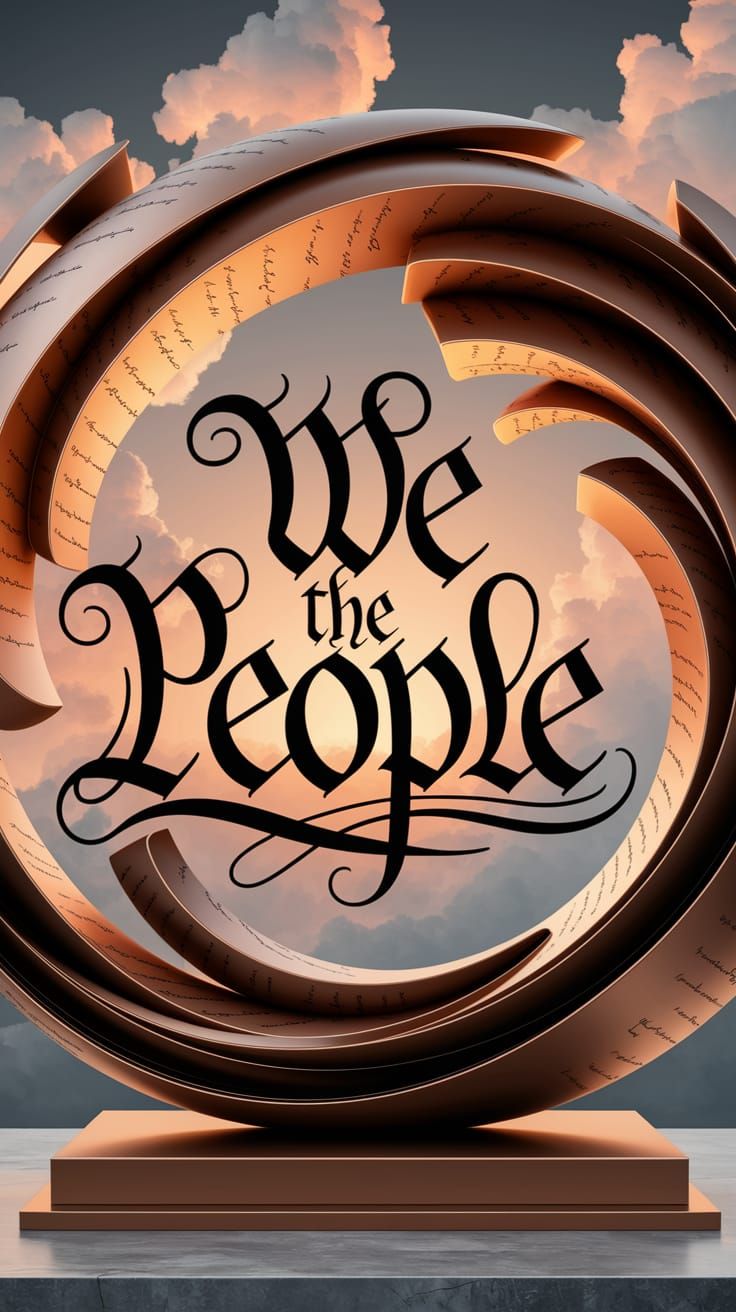 We the People: An Abstract Sculpture of American Freedom