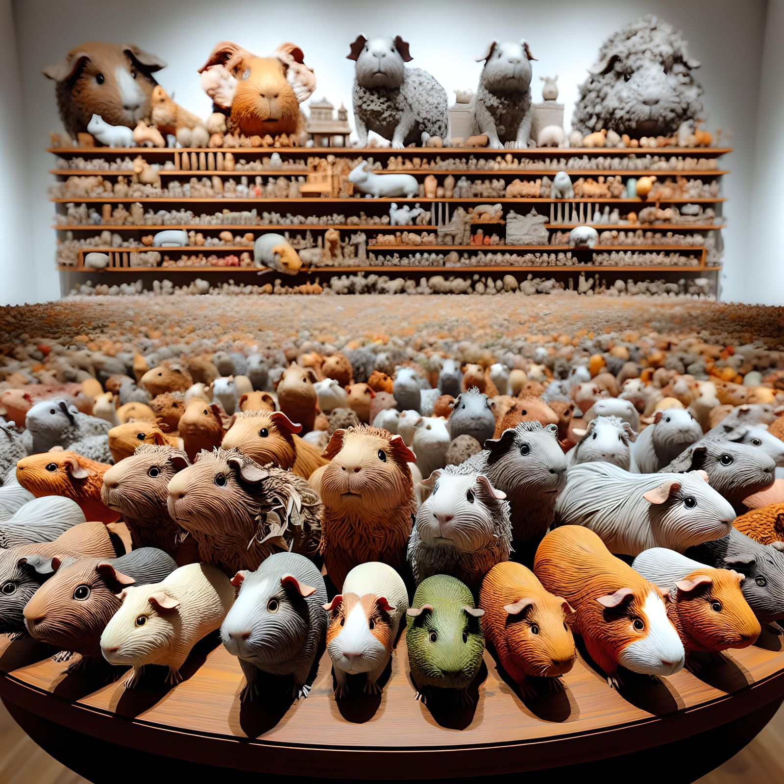 Dazzling Panorama of 1,000 Guinea Pig Statuettes