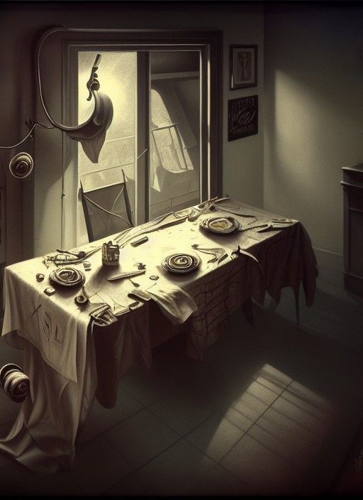 Surreal Vintage Photo of a Murder Scene