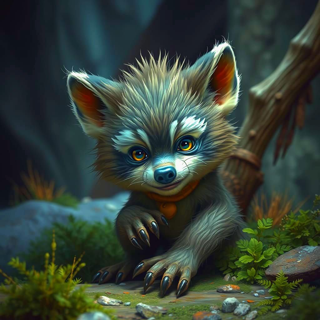 Cute Furry Baby Werewolf: Lil' Larry