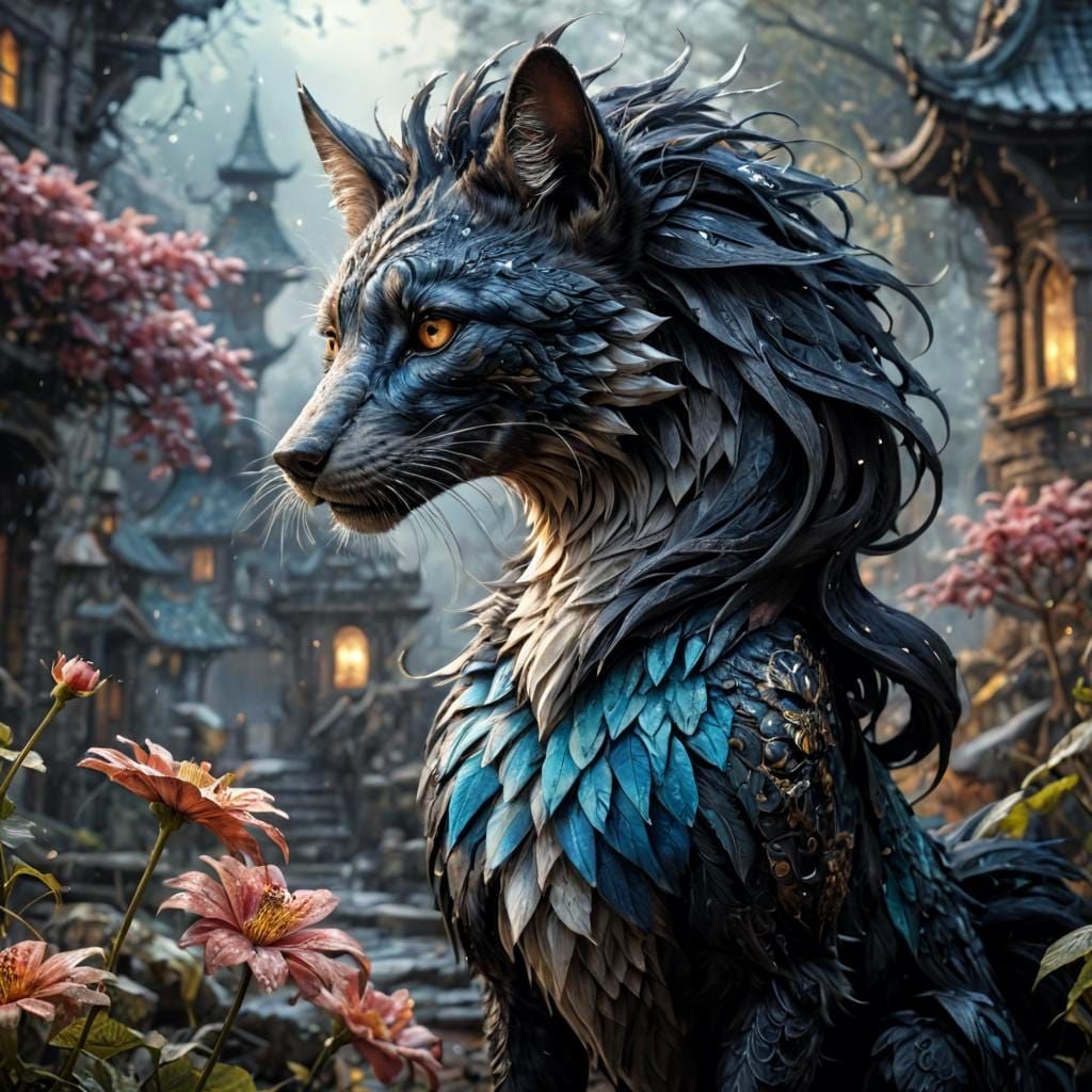 Fantastical Animal in Detailed Matte Painting