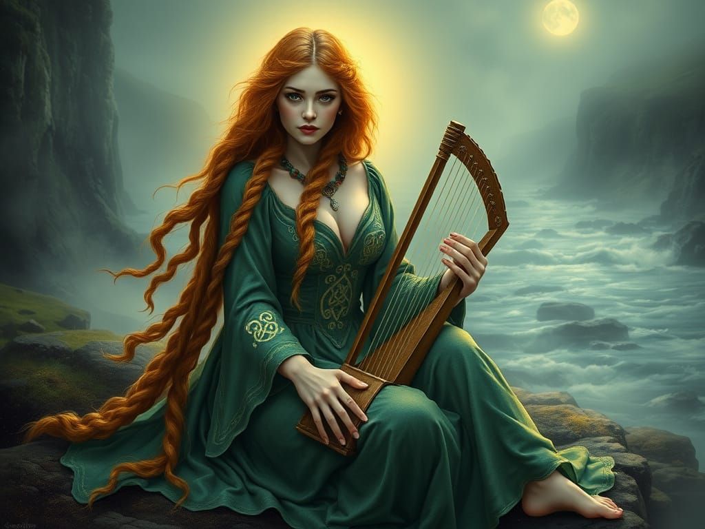 Celtic Muse in Ethereal Splendor