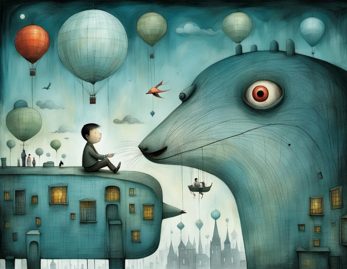 Surreal Portrait in Dreamlike Style