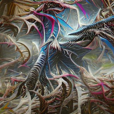Phyrexian Dragon Rising: 8K 3D Render