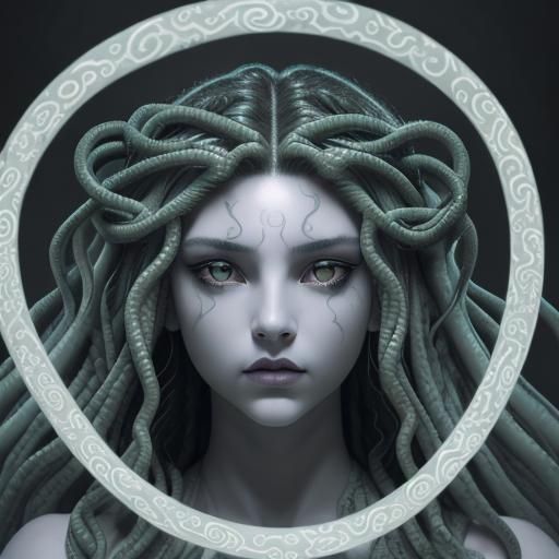 "Captured Myths: Portraits of Mythical Creatures" : -Medusa's Gaze-Shot 3.