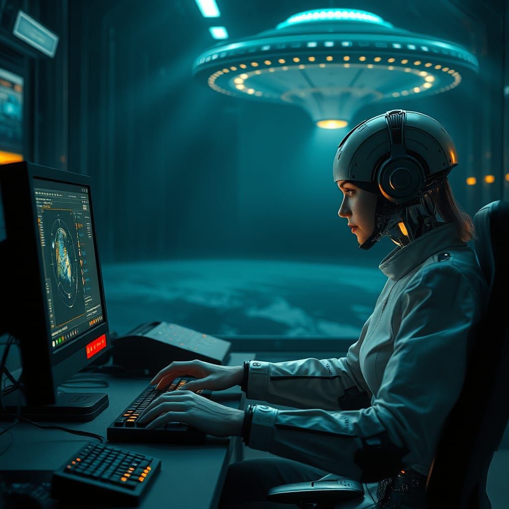 Cyborg Codes and Controls UFO Landing