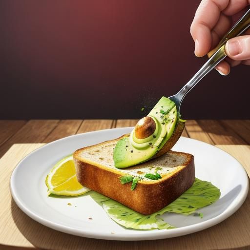 Mouthwatering Avocado Toast in Vibrant Oil Painting