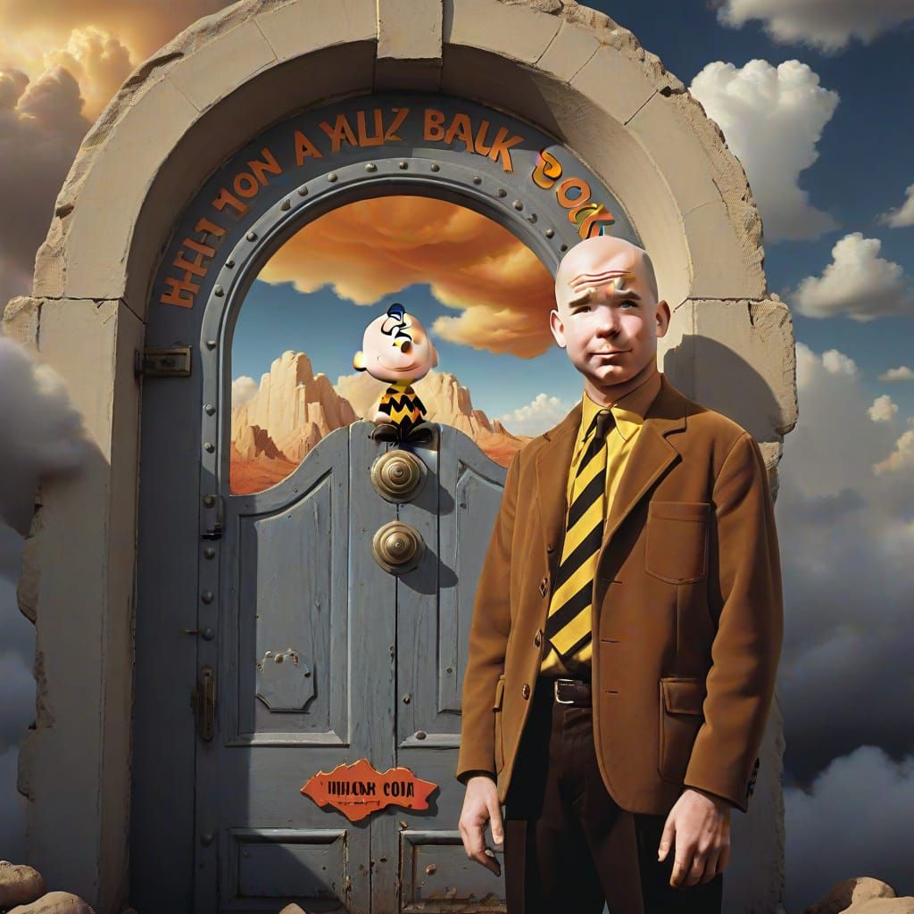 Photorealistic Charlie Brown in Infrared Film Style