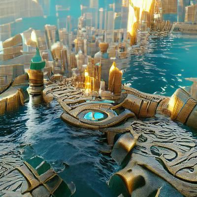 City of Atlantis 3D Rendering