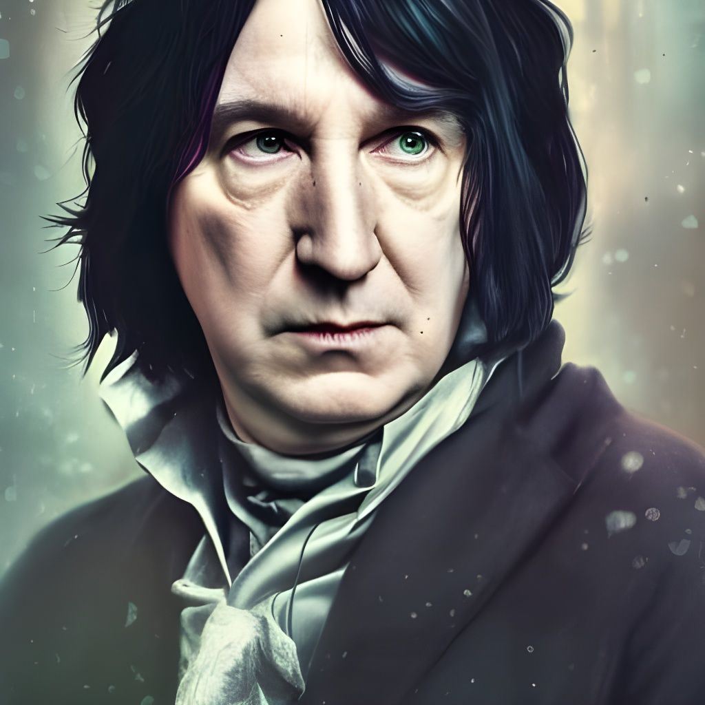 Hyperdetailed Portrait of Severus Snape in Fantasy Art Style