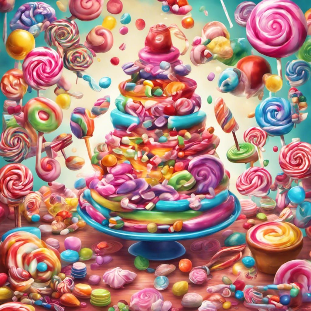 Educational Poster in Whimsical Candy Art Style