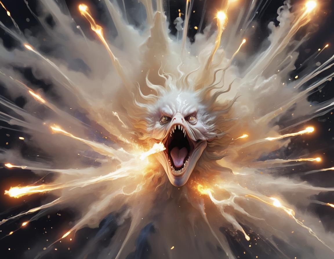 AI Generated Abstract Explosion of Color