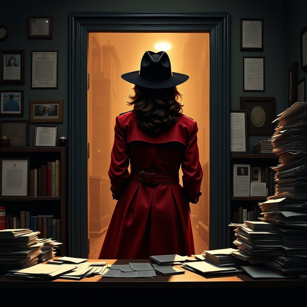 Femme Fatale in Film Noir Style