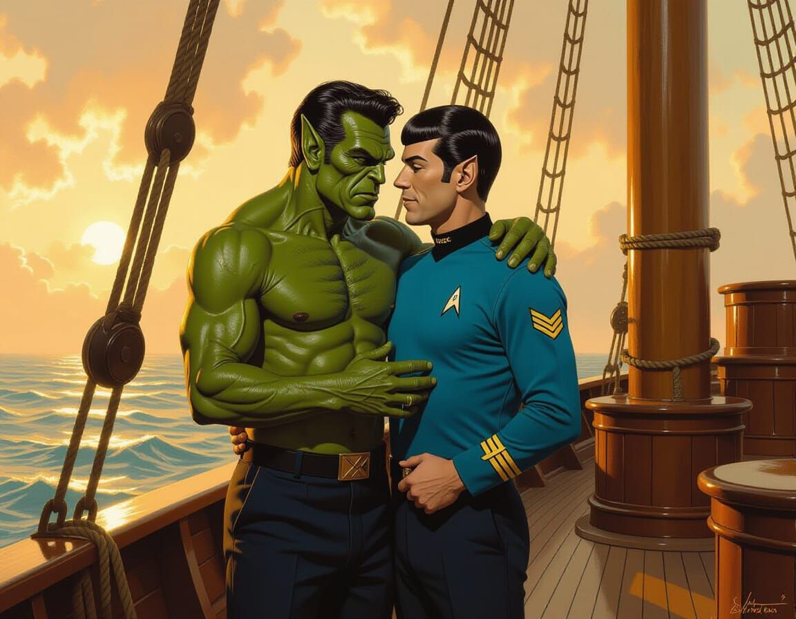 Cthulhu and Spock's Rembrandt-esque Embrace