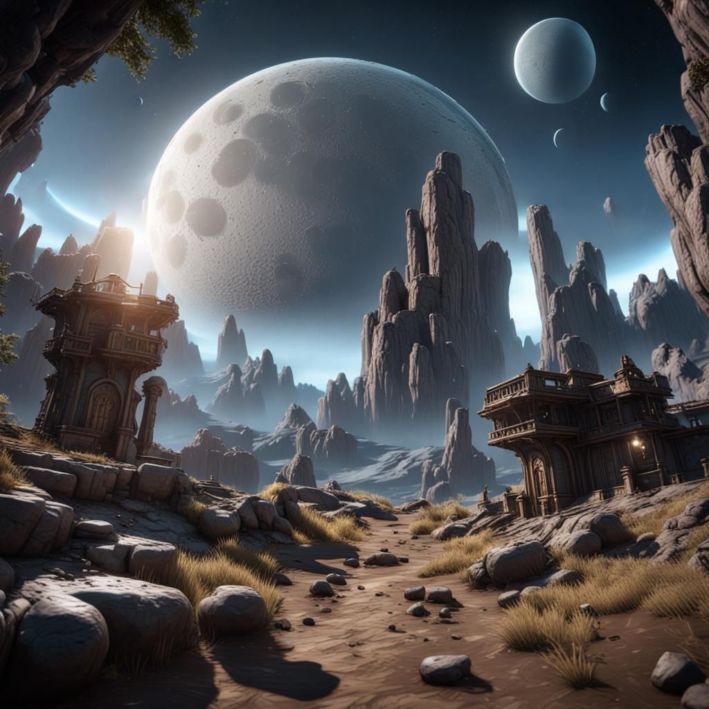 Epic 3D Moon Render in 8K Resolution