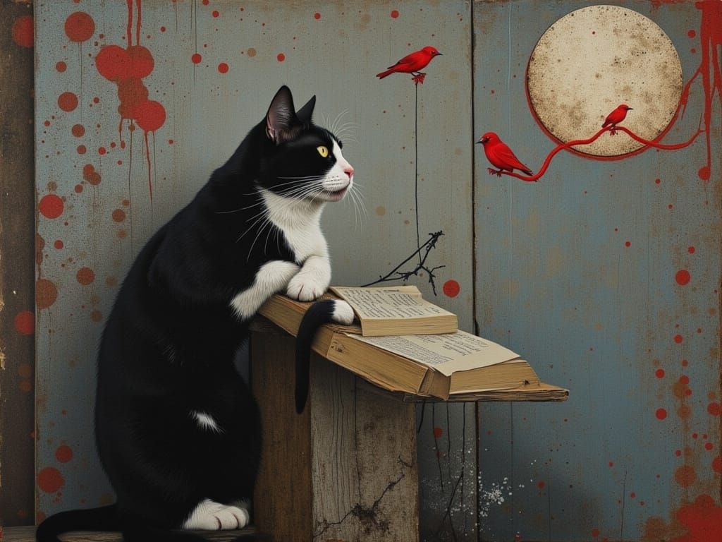 Whimsical Pop Art Cats in Vibrant Colors