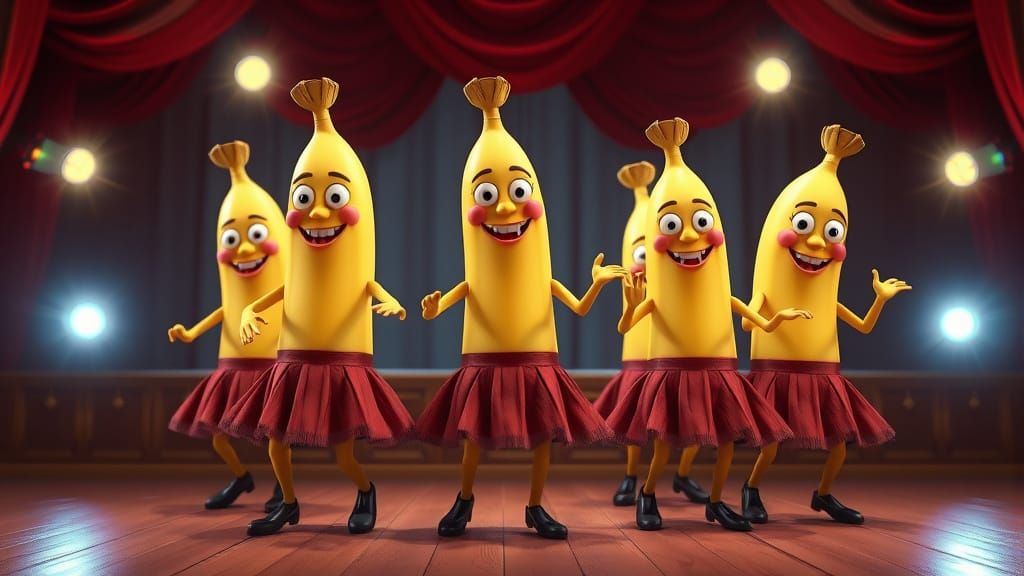 Surreal Can-Can Dancers in Burlesque Skirts