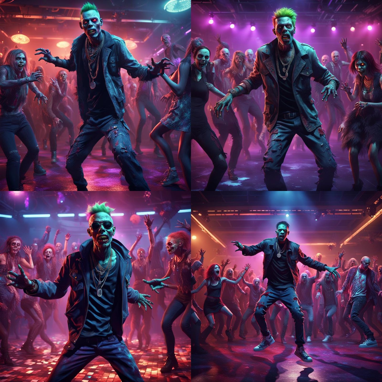 Terrifying Zombie Rapper Dances in Nightclub