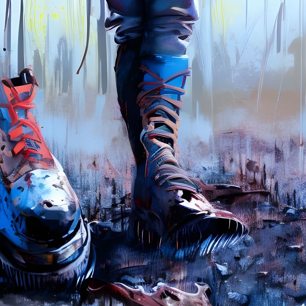 Dirty Boots Speedpaint in Glitch Art Style