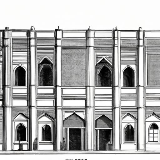 Baghdad Building with Islamic Architecture: Digital Renderin...