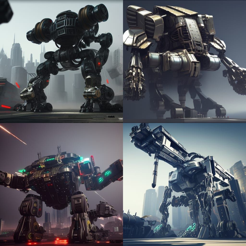 Epic Robot Wars: Sci-Fi Cinematic Render