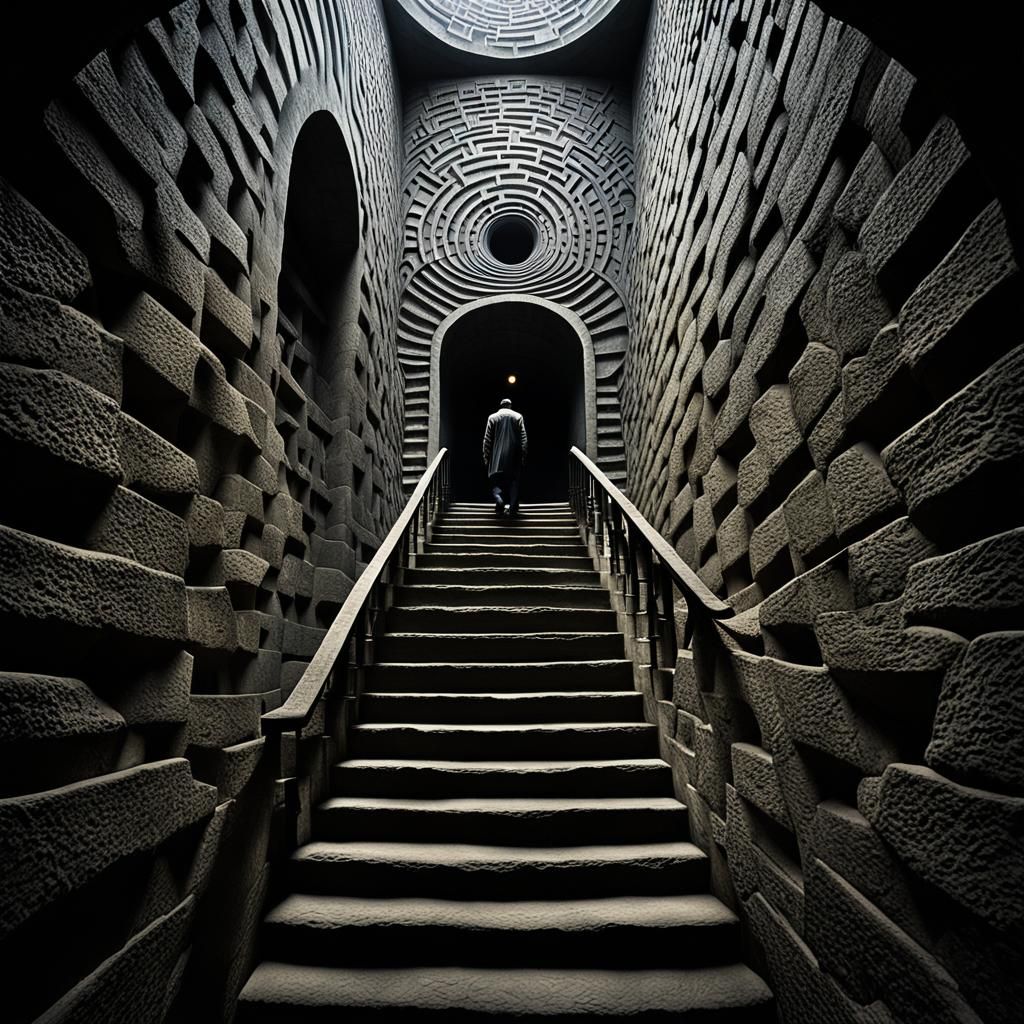 Mystical Stairway in Surreal Dreamscape