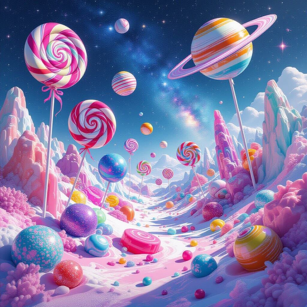 Cosmic Candy World: Galaxy Lollipops & Planetary Gummies