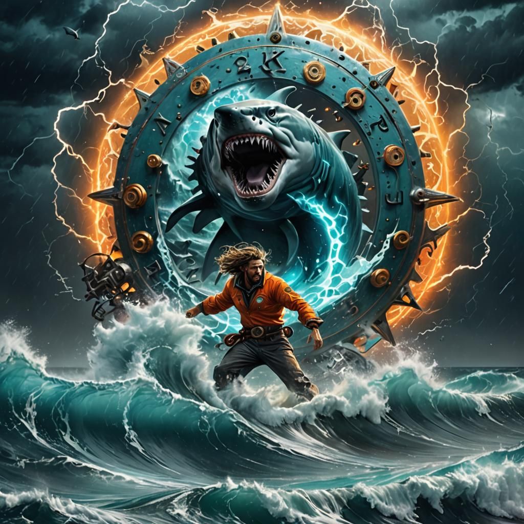 Ocean God Commands Storm in Ultra-Realistic 8k