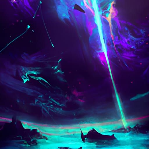 Holographic Cosmic Astral Scene by Pablo Amaringo
