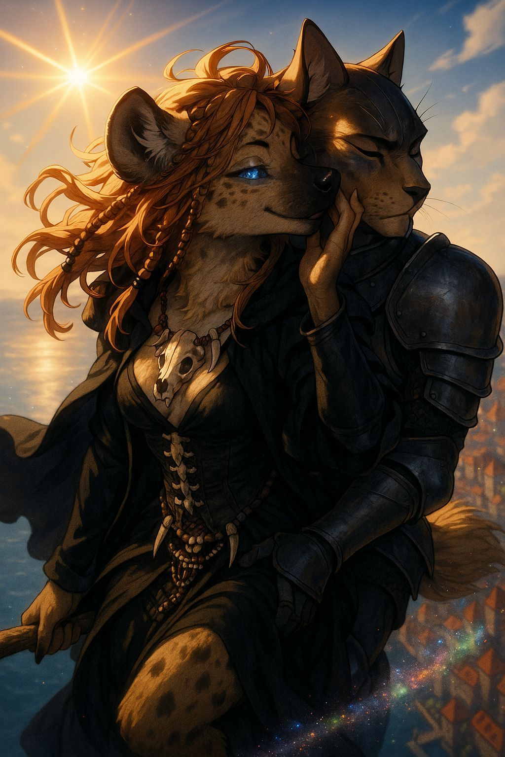 Anime Hyena Sorceress Soars Over Fantasy Port City