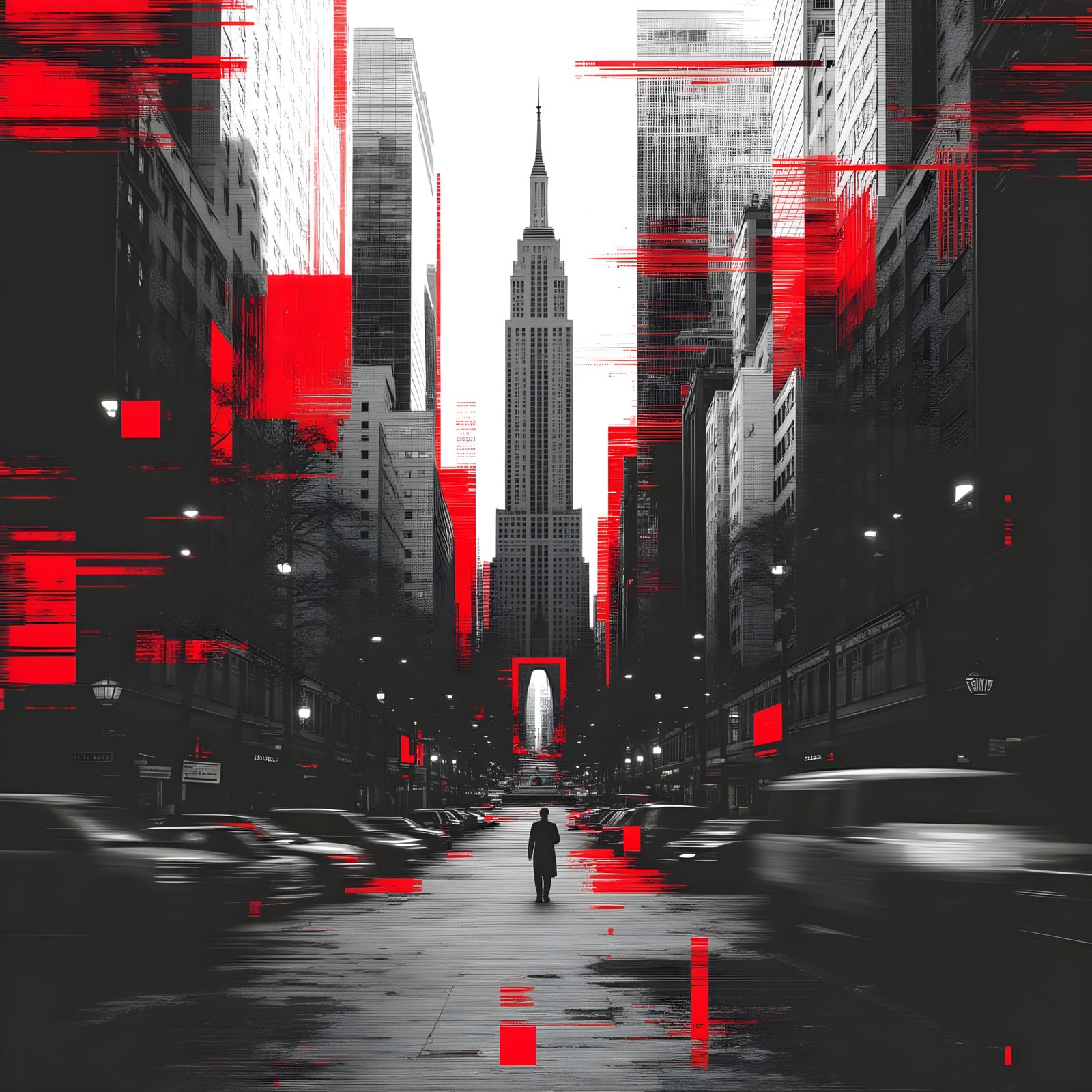 Abstract Glitch Art Distortion