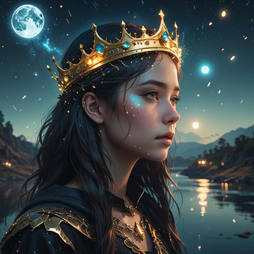 Ethereal Girl Portrait on Alien Planet